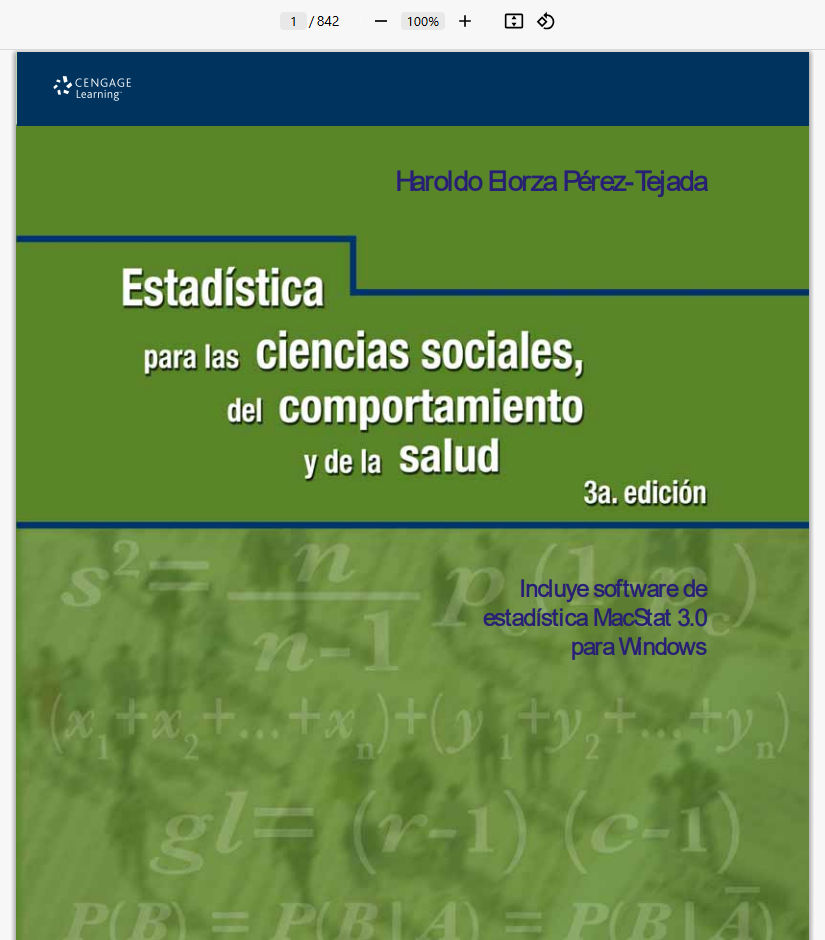 Estadistica para las ciencias sociales, del comportamiento y de la salud PDF